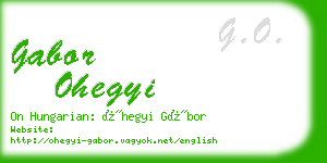 gabor ohegyi business card